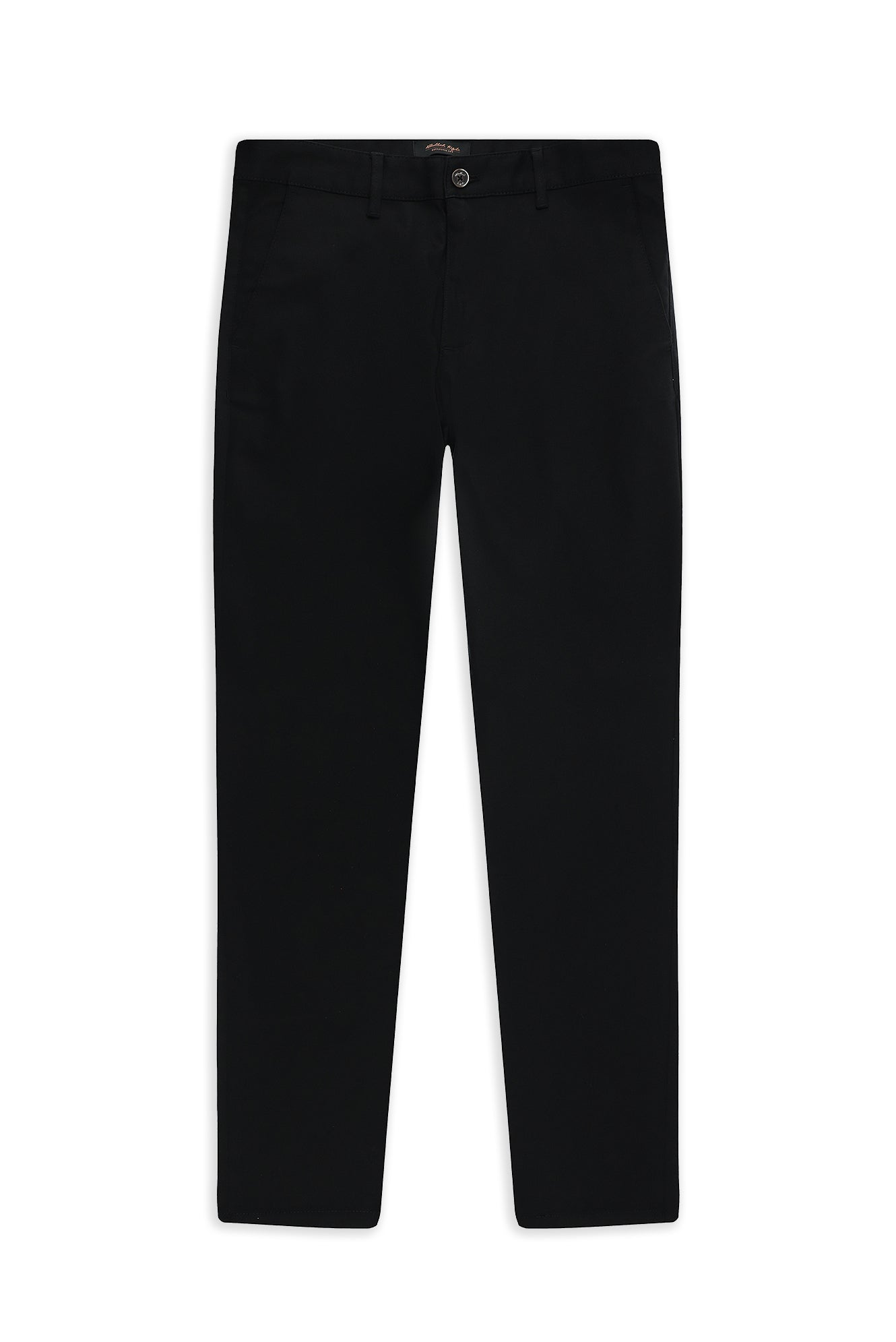 Siyah Regular Fit Desenli Likralı Kanvas / Chino Pantolon