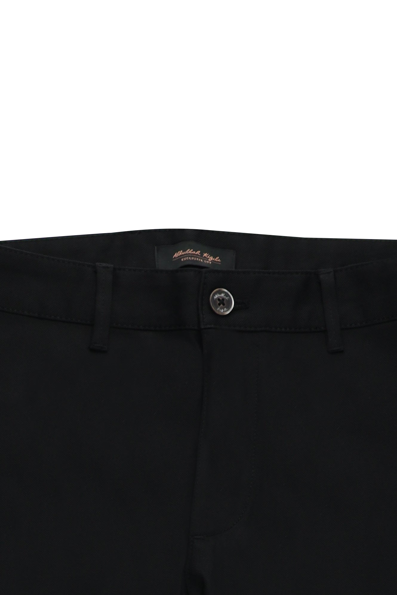 Siyah Regular Fit Desenli Likralı Kanvas / Chino Pantolon