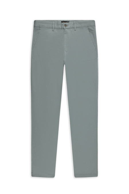 Bulut Gri Regular Fit Desenli Likralı Kanvas / Chino Pantolon