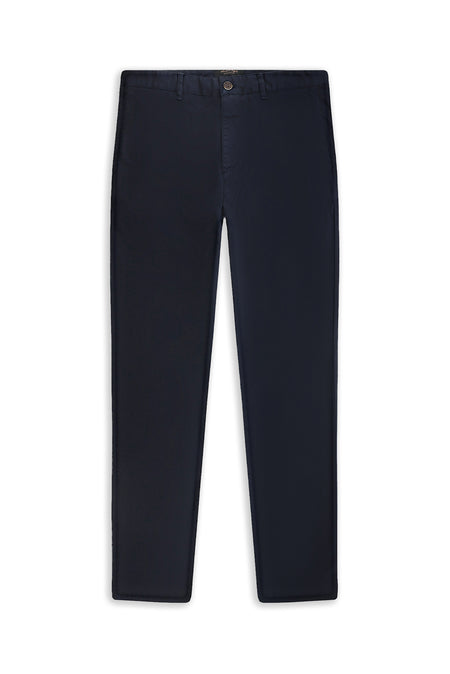 Koyu Lacivert Regular Fit Likralı Kanvas / Chino Pantolon