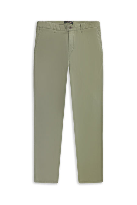 Orta Haki Regular Fit Likralı Kanvas / Chino Pantolon