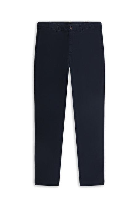 Koyu Lacivert Regular Fit Likralı Kanvas / Chino Pantolon