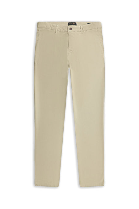 Orta Bej Regular Fit Likralı Kanvas / Chino Pantolon
