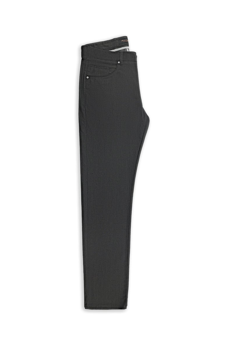 Siyah Regular Fit Likralı Kanvas / Chino Pantolon