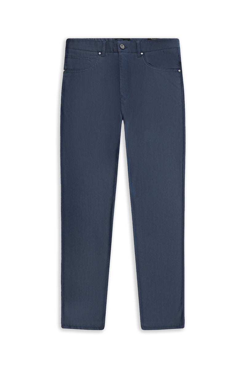 İndigo Regular Fit Likralı Kanvas / Chino Pantolon