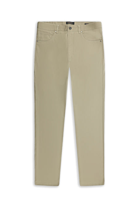 Açık Bej Regular Fit Likralı Kanvas / Chino Pantolon