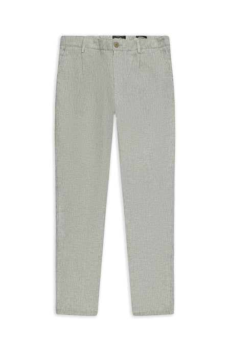 Açık Vizon Regular Fit Pileli Keten Kanvas / Chino Pantolon