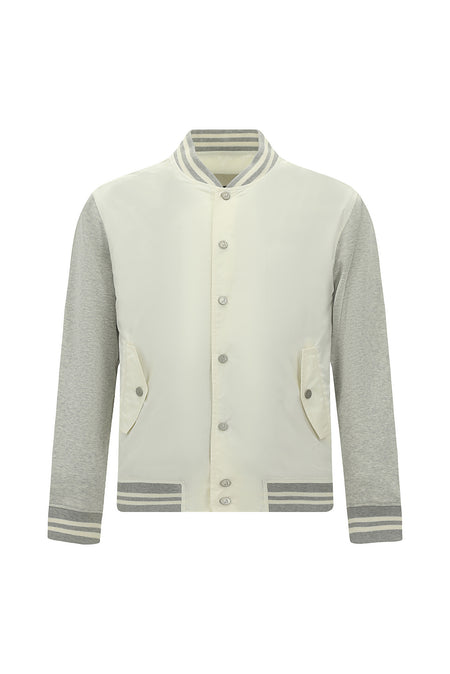Krem Spor Bomber Ceket Mont