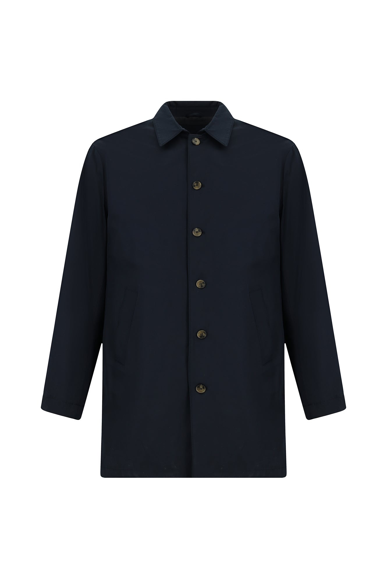 Siyah Lacivert Pamuklu Pardösü & Trençkot