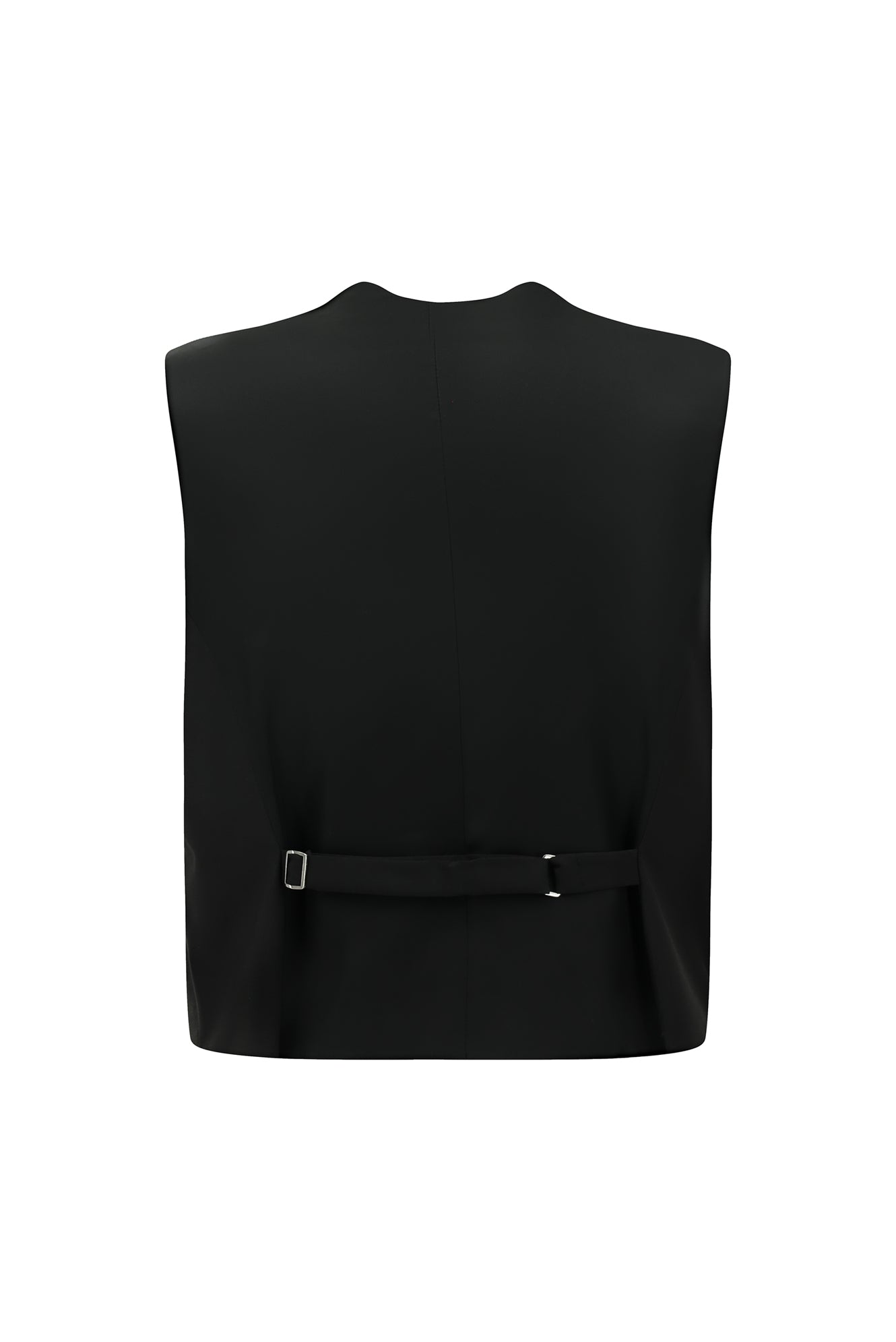 Siyah Yünlü Klasik Kruvaze Yelek