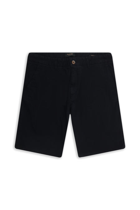 Koyu Lacivert Regular Fit Likralı Bermuda Şort