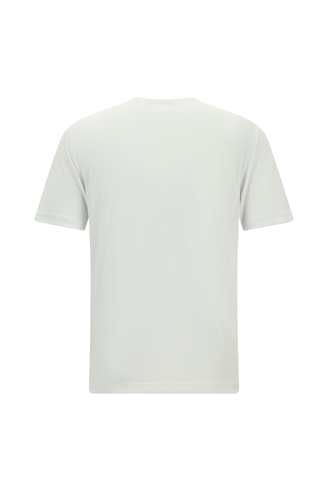 Kırık Beyaz Bisiklet Yaka Regular Fit Modal Karışımlı T-shirt