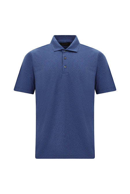 İndigo Melanj Regular Fit Pamuklu Polo Yaka T-shirt