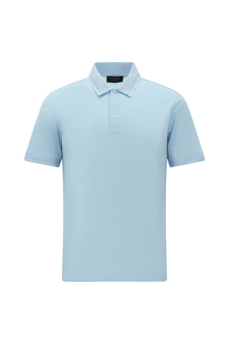 Mavi Slim Fit Dar Kesim Nakışlı Merserize Pamuk Polo Yaka T-shirt
