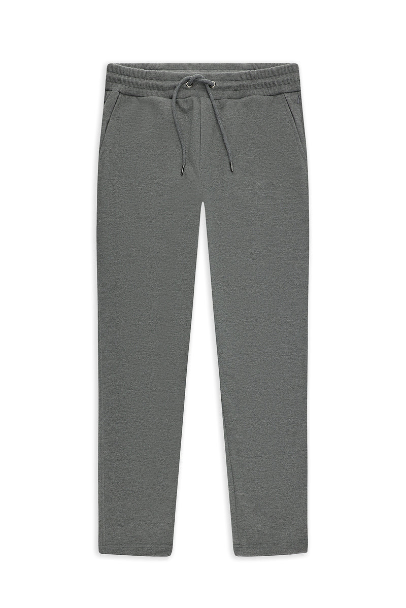 Orta Gri Melanj Regular Fit Pamuklu Sweatpant / Eşofman Altı