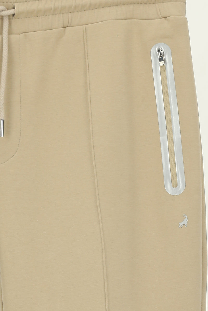 Açık Bej Regular Fit Pamuklu Sweatpant / Eşofman Altı