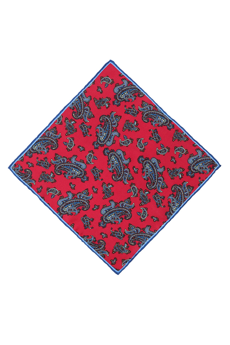 Koyu Kırmızı Desenli Mendil