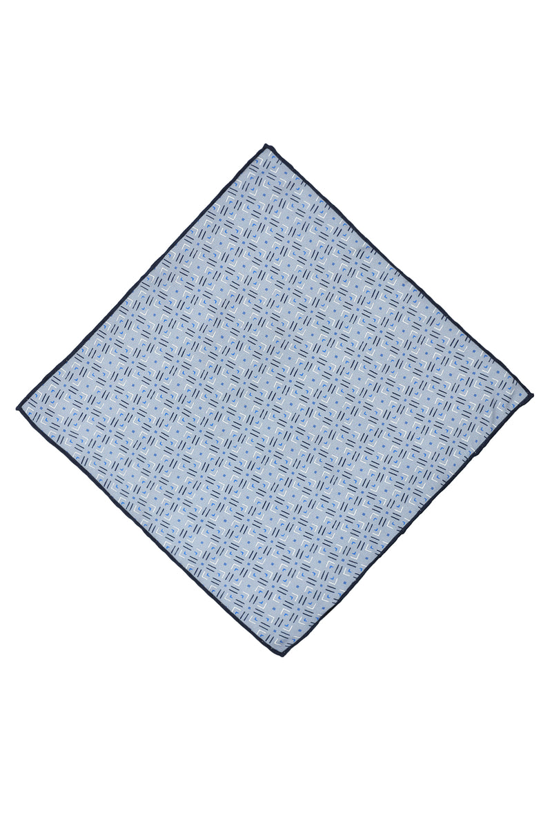 Açık Mavi Desenli Mendil