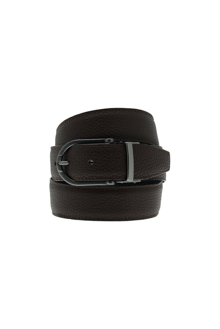 Koyu Kahve Klasik Deri Kemer