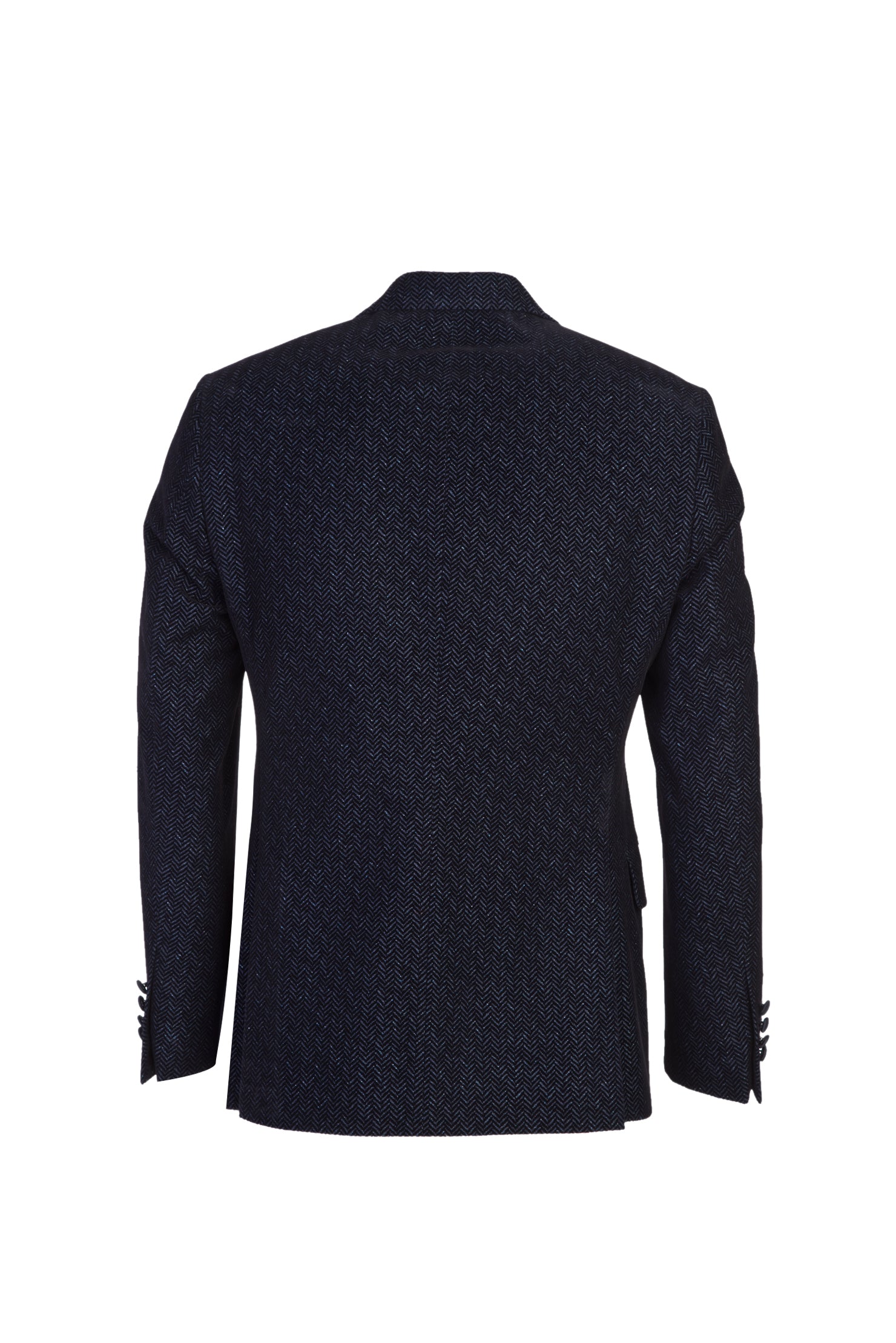 Lacivert 7 Drop Slim Fit Dar Kesim Mono Yaka ?pek Kar???ml? Smokin & Damatl?k-Abdullah Ki??l?