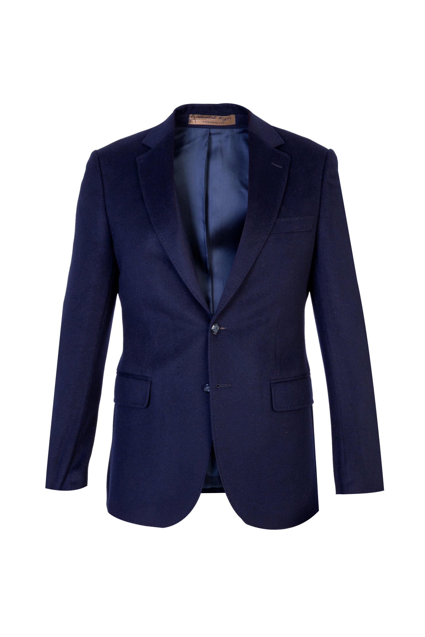 Lacivert Slim Fit Dar Kesim Kaşmir Ceket