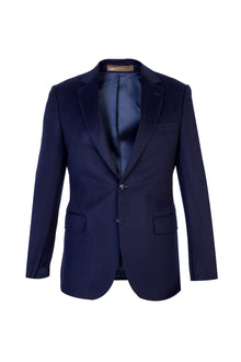 Lacivert Slim Fit Dar Kesim Kaşmir Ceket