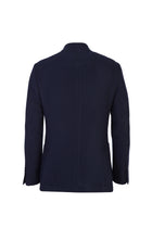 Lacivert 7 Drop Slim Fit Dar Kesim Yünlü Desenli Ceket-Abdullah Ki??l?