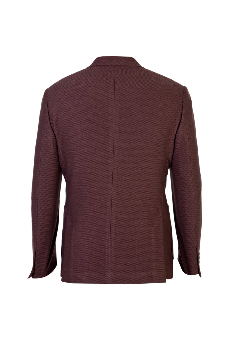 Koyu Kahve İtalyan Slim Fit Dar Kesim Yünlü Kuşgözü Ceket