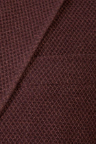 Koyu Kahve İtalyan Slim Fit Dar Kesim Yünlü Kuşgözü Ceket