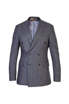 Orta Füme 7 Drop Slim Fit Dar Kesim Yünlü ?talyan Kruvaze Ku?gözü Ceket-Abdullah Ki??l?