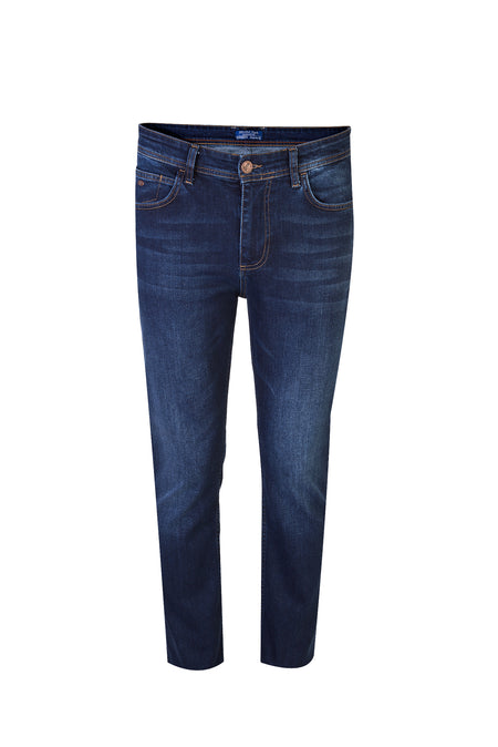Lacivert Regular Fit Standart Kesim Likral? Denim Pantolon-Abdullah Ki??l?
