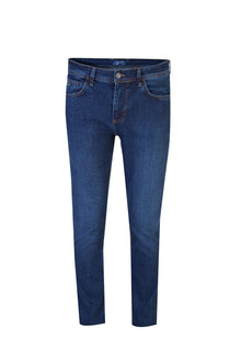 Lacivert Slim Fit Dar Kesim Likral? Denim Pantolon-Abdullah Ki??l?