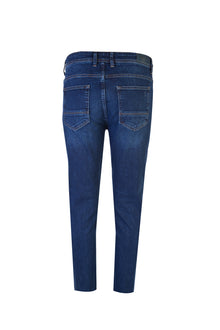 Lacivert Slim Fit Dar Kesim Likral? Denim Pantolon-Abdullah Ki??l?