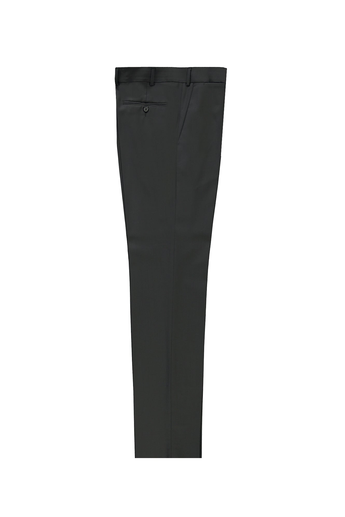 Siyah Slim Fit Dar Kesim Yünlü Klasik Kumaş Pantolon
