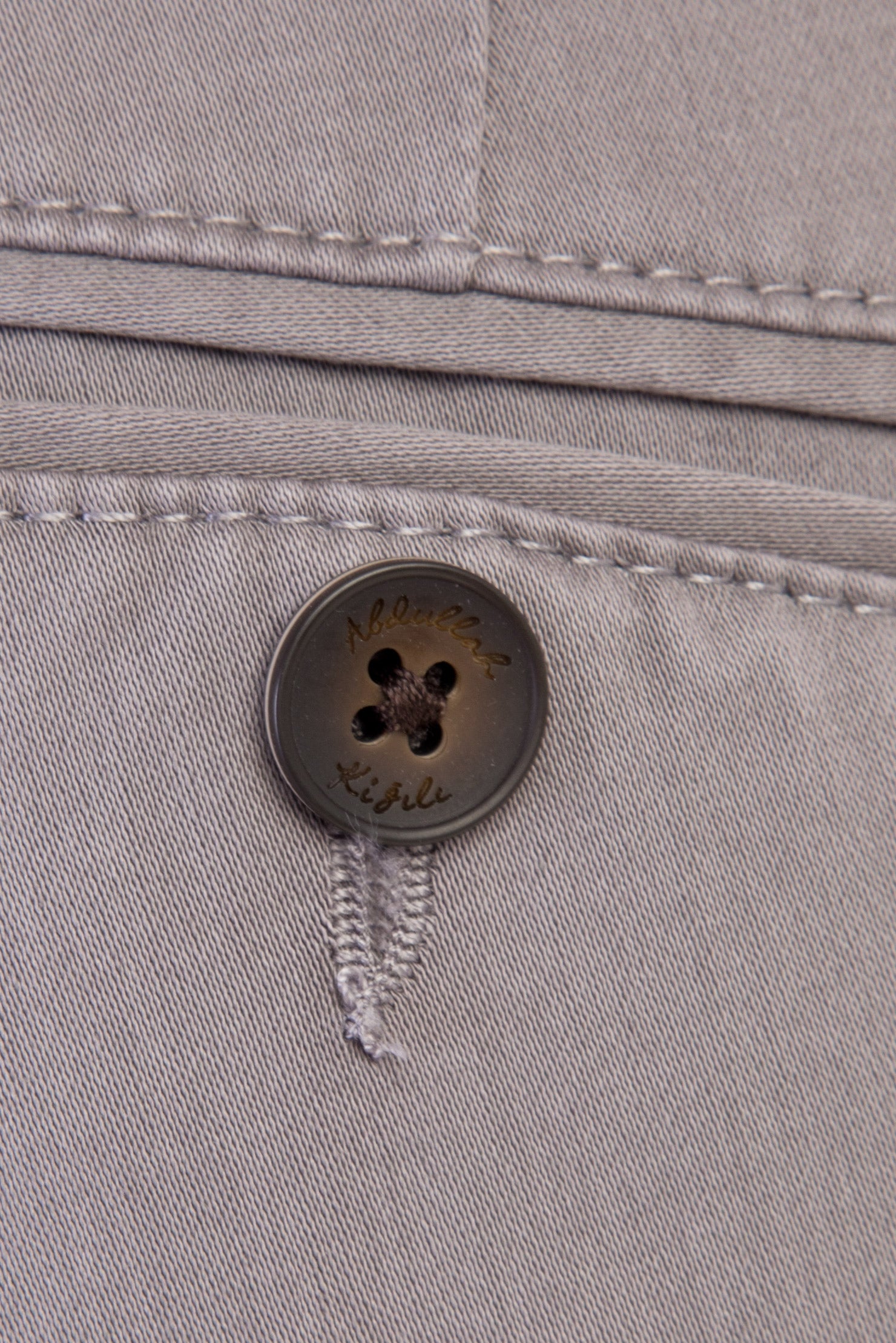 Açık Gri Slim Fit Dar Kesim Likralı Kanvas / Chino Pantolon