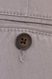 Açık Gri Slim Fit Dar Kesim Likralı Kanvas / Chino Pantolon