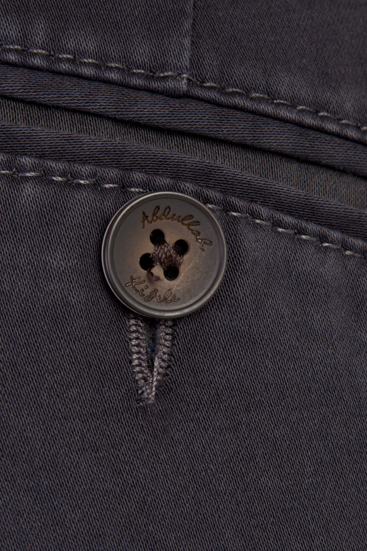 Füme Gri Likralı Kanvas / Chino Pantolon