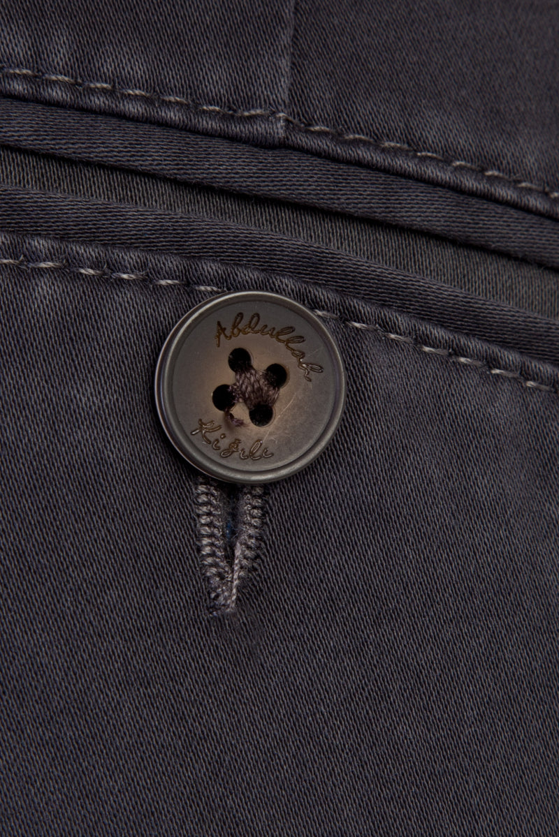 Füme Gri Likralı Kanvas / Chino Pantolon