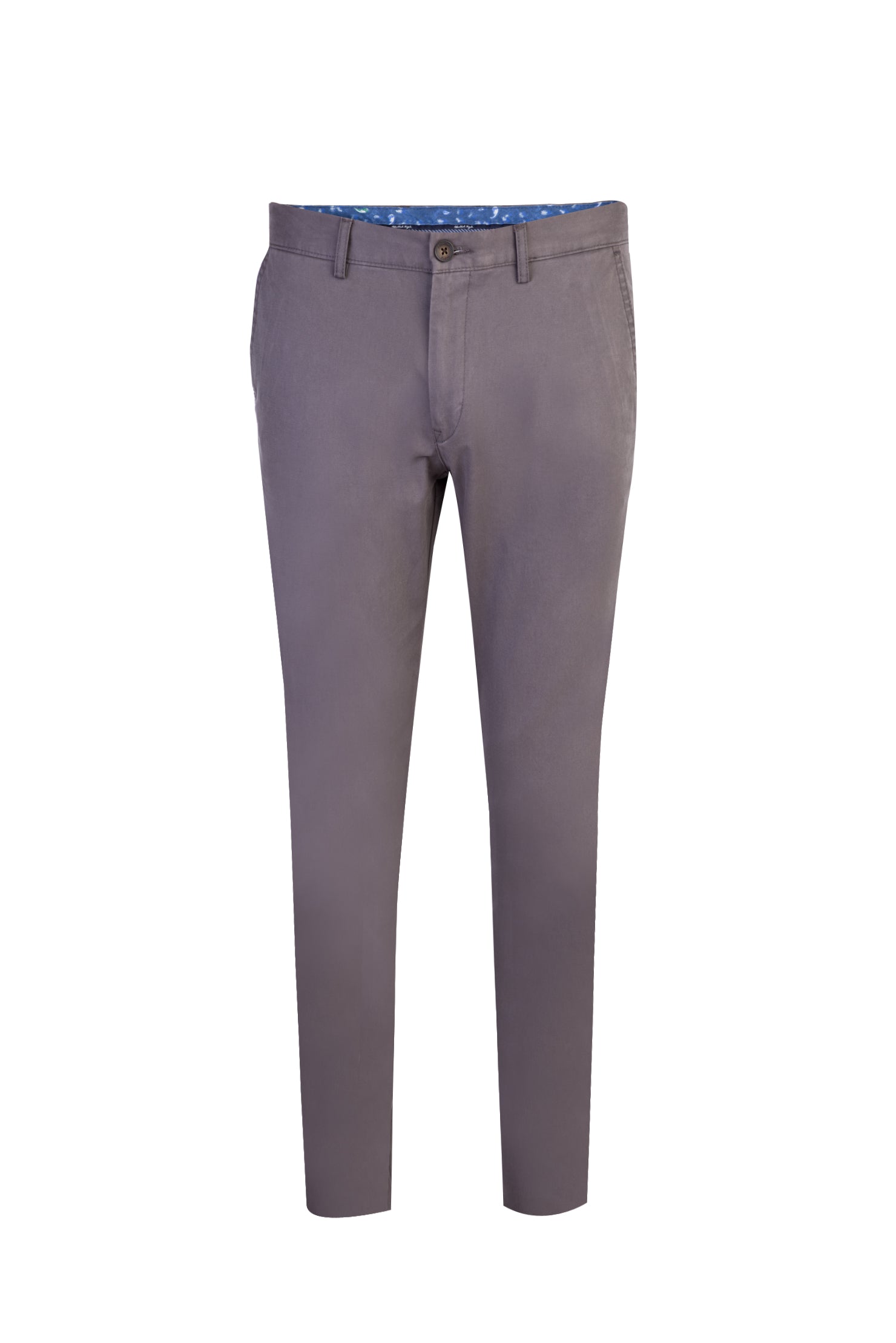 Orta Füme Relax Fit Rahat Kesim Likralı Kanvas / Chino Pantolon