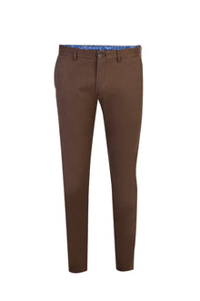 Kahve Relaxed Fit Rahat Kesim Likralı Kanvas / Chino Pantolon