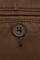 Kahve Regular Fit Likralı Kanvas / Chino Pantolon