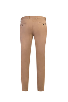 Açık Kahve - Camel Regular Fit Likralı Kanvas / Chino Pantolon