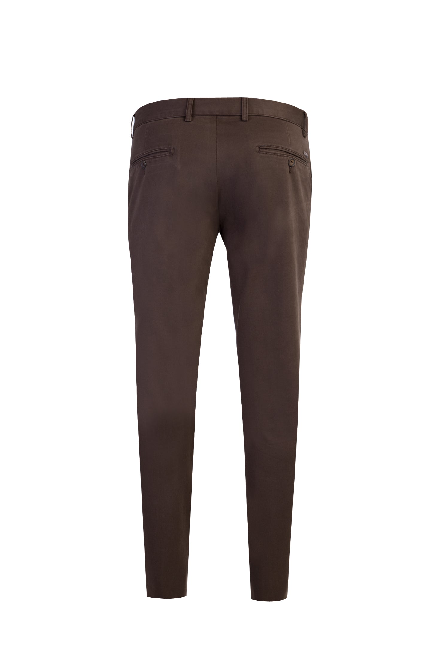 Koyu Kahve Relaxed Fit Rahat Kesim Likralı Kanvas / Chino Pantolon