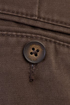 Koyu Kahve Relaxed Fit Rahat Kesim Likralı Kanvas / Chino Pantolon