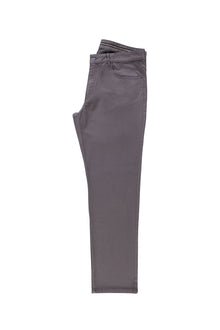 Füme Gri Relaxed Fit Rahat Kesim Desenli Likralı Kanvas / Chino Pantolon