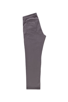 Füme Gri Relaxed Fit Rahat Kesim Desenli Likralı Kanvas / Chino Pantolon