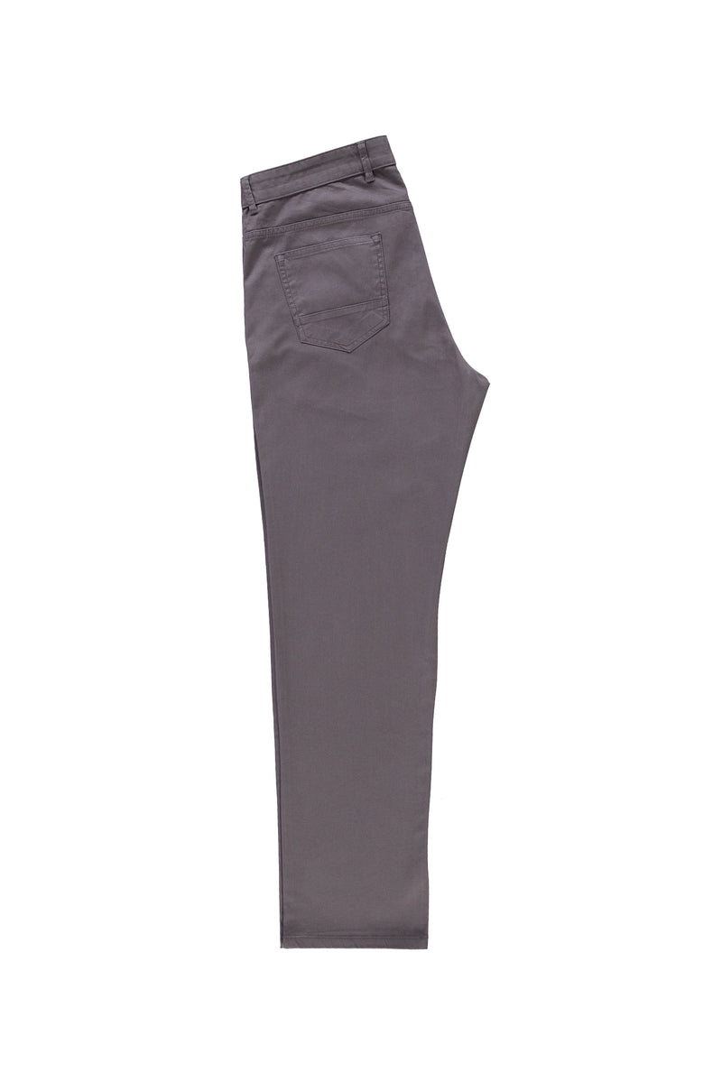 Füme Gri Relaxed Fit Rahat Kesim Likralı Kanvas / Chino Pantolon