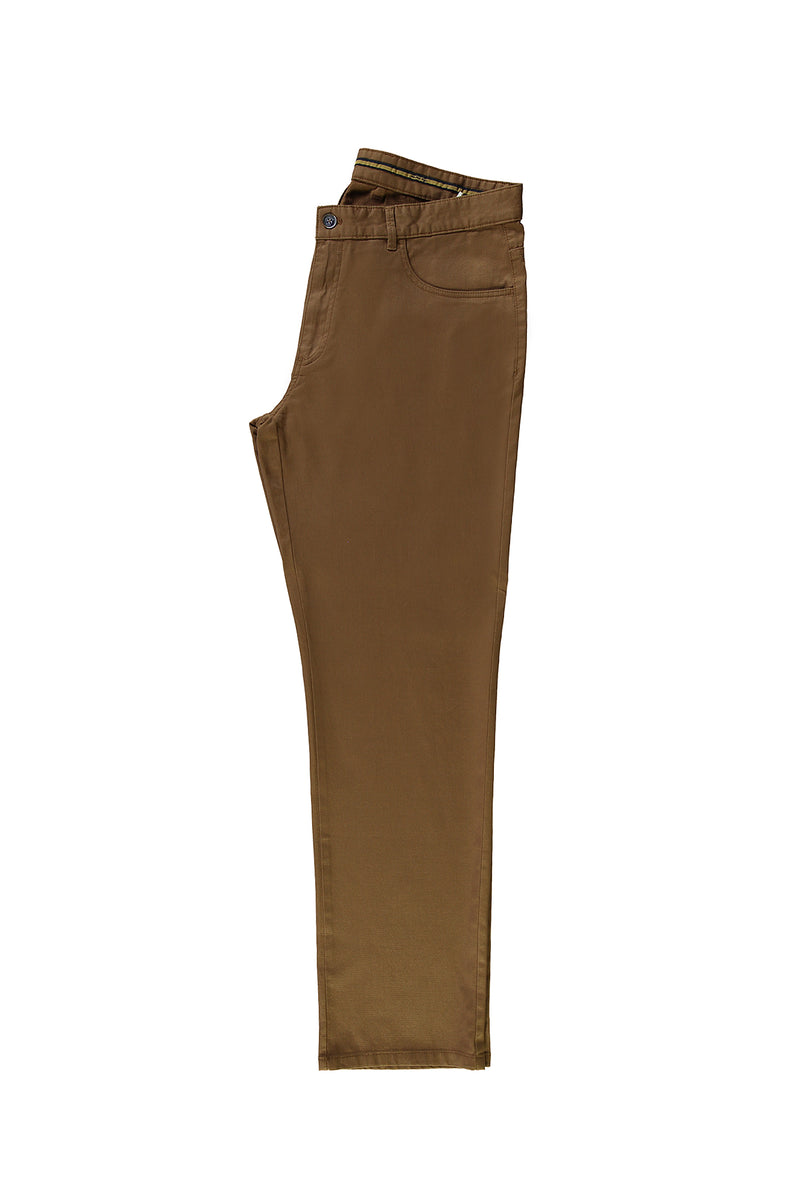 Taba Relaxed Fit Rahat Kesim Desenli Likralı Kanvas / Chino Pantolon
