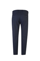Lacivert Relax Fit Rahat Kesim Desenli Likralı Kanvas / Chino Pantolon