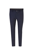 Koyu Mavi Slim Fit Dar Kesim Ku?gözü Pileli Likral? Kanvas / Chino Pantolon-Abdullah Ki??l?